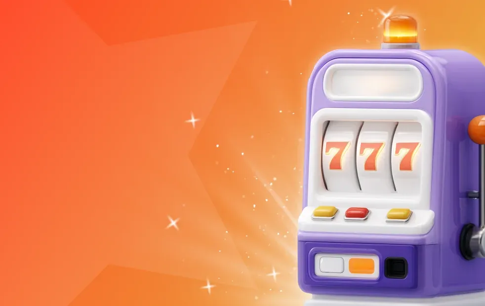 Online slots promo banner.